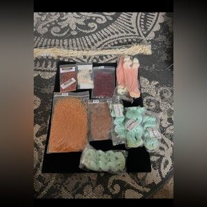 Doll making hair lot assorted acrylic and natural hair for your craft